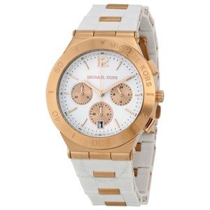 Michael Kors Wyatt Chronograph Silver Dial Two-tone Unisex Watch